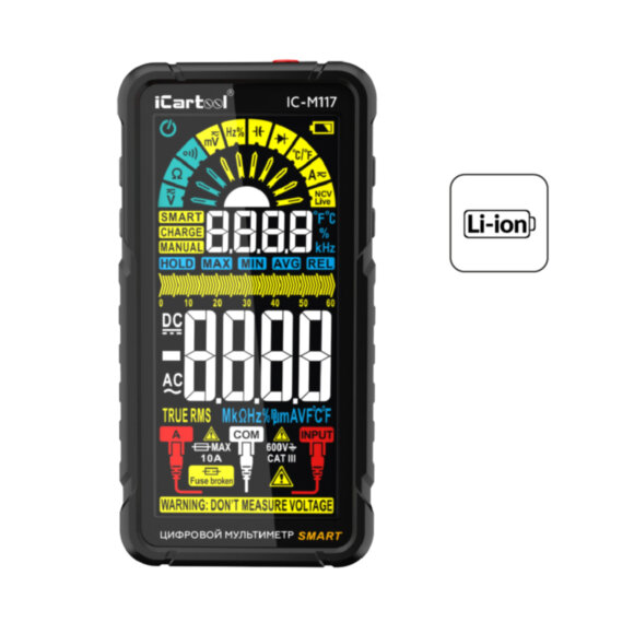 Смарт мультиметр цифровой на аккумуляторе iCartool IC-M117