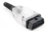 Диагностический разъем OBD2 папа, прозрачный