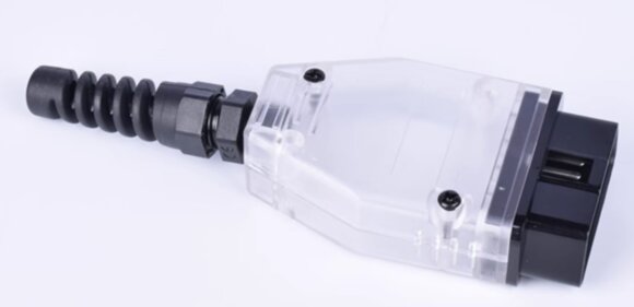 Диагностический разъем OBD2 папа, прозрачный