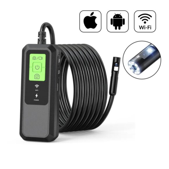 Видеоэндоскоп WIFI 2 камеры, 3.5Мп, 2560x1440, 3м, 7.9 мм зонд iCartool IC-V803-2