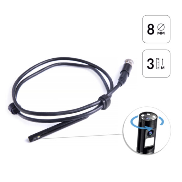 Зонд для видеоэндоскопа IC-VC700R, 2Мп, 1920х1080, 3м, 8,5мм вращение камеры iCartool IC-VP700-3