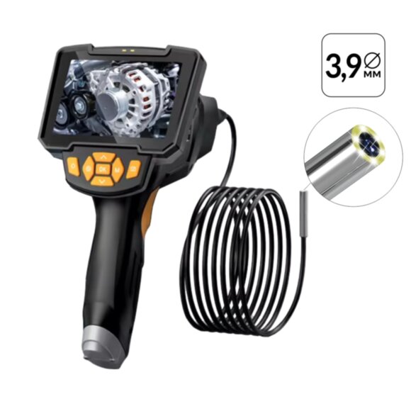 Видеоэндоскоп промышленный, 4.3", 1Мп, 1280x720, 1м, 3.9 мм сменный зонд iCartool IC-V112C