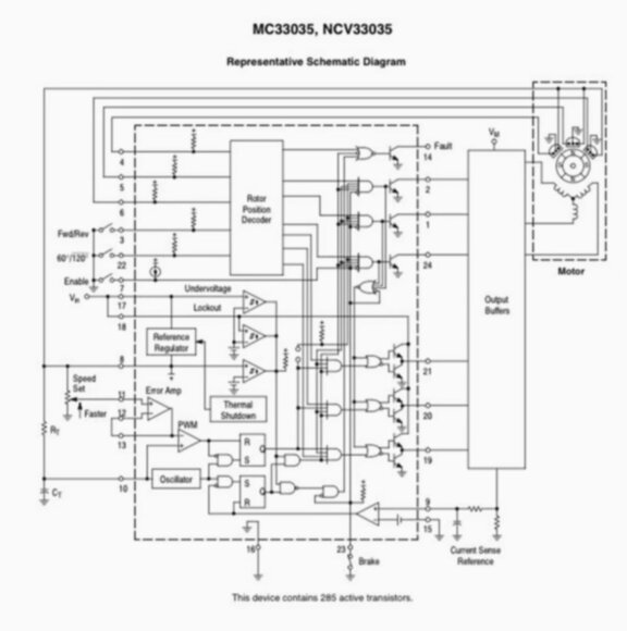 MC33035 Управление двигателем постоянного тока (DC Motor Driver)