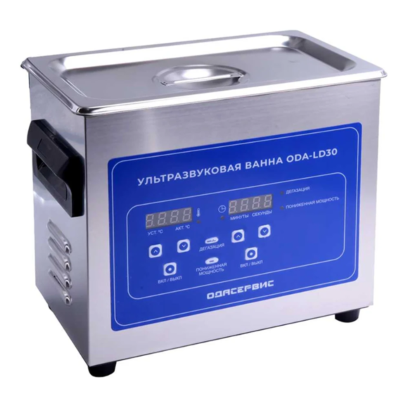 Ультразвуковая ванна с ЖК дисплеем, функциями подогрева и дегазации, 3 л ОДА Сервис ODA-LD30
