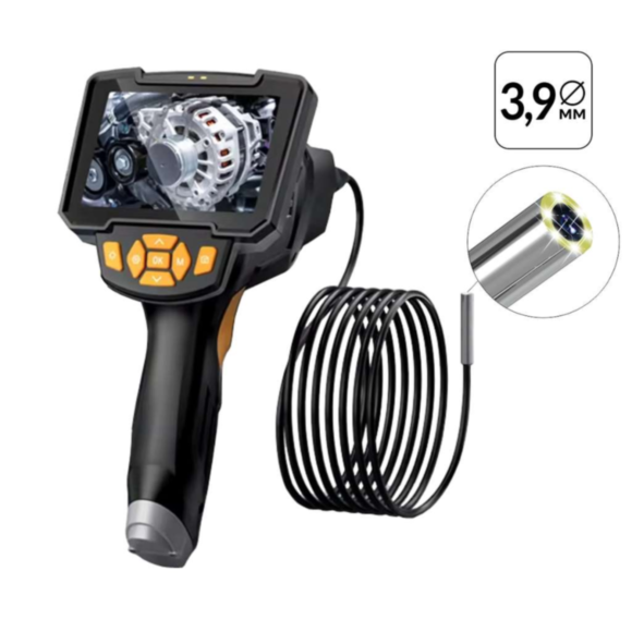 Видеоэндоскоп промышленный, 4.3", 1Мп, 2 камеры, 1280х720, 1м, 8 мм сменный зонд iCartool IC-V112A