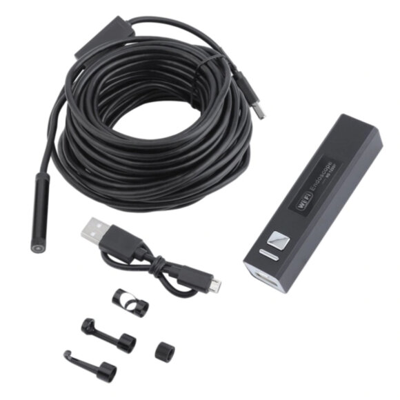 Видеоэндоскоп WIFI, 2Мп, 1600x1200, 3.5м, 8мм зонд iCartool IC-V110A