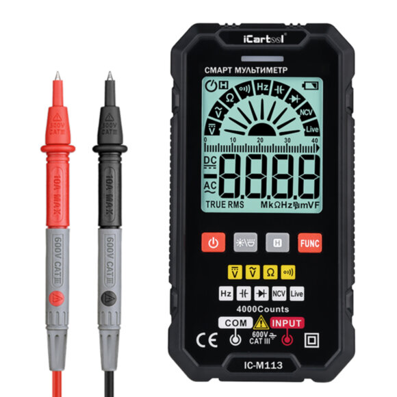 Смарт мультиметр цифровой iCartool IC-M113